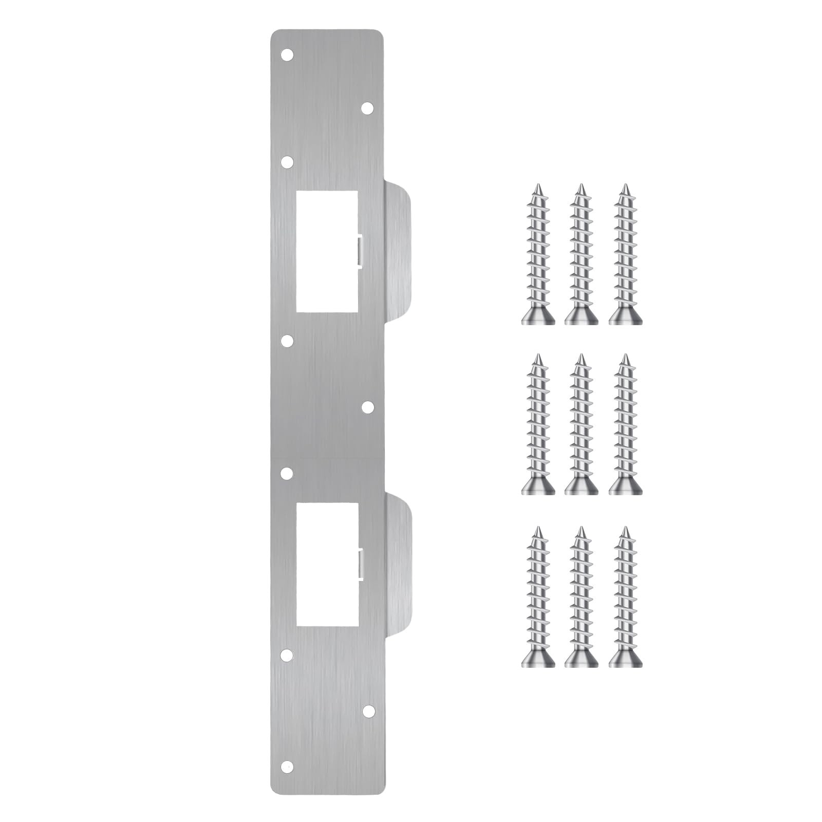 Door Strike Plate Double Holes, Security Latch Extended...