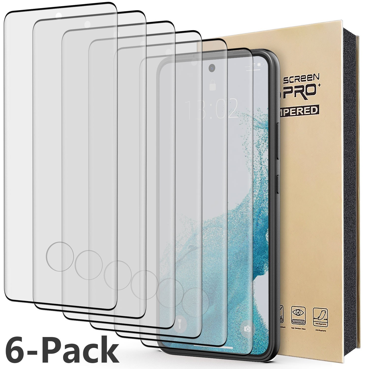 (2/4/6) For Samsung Galaxy S22 5G Tempered Glass Screen Protector Anti Scratch