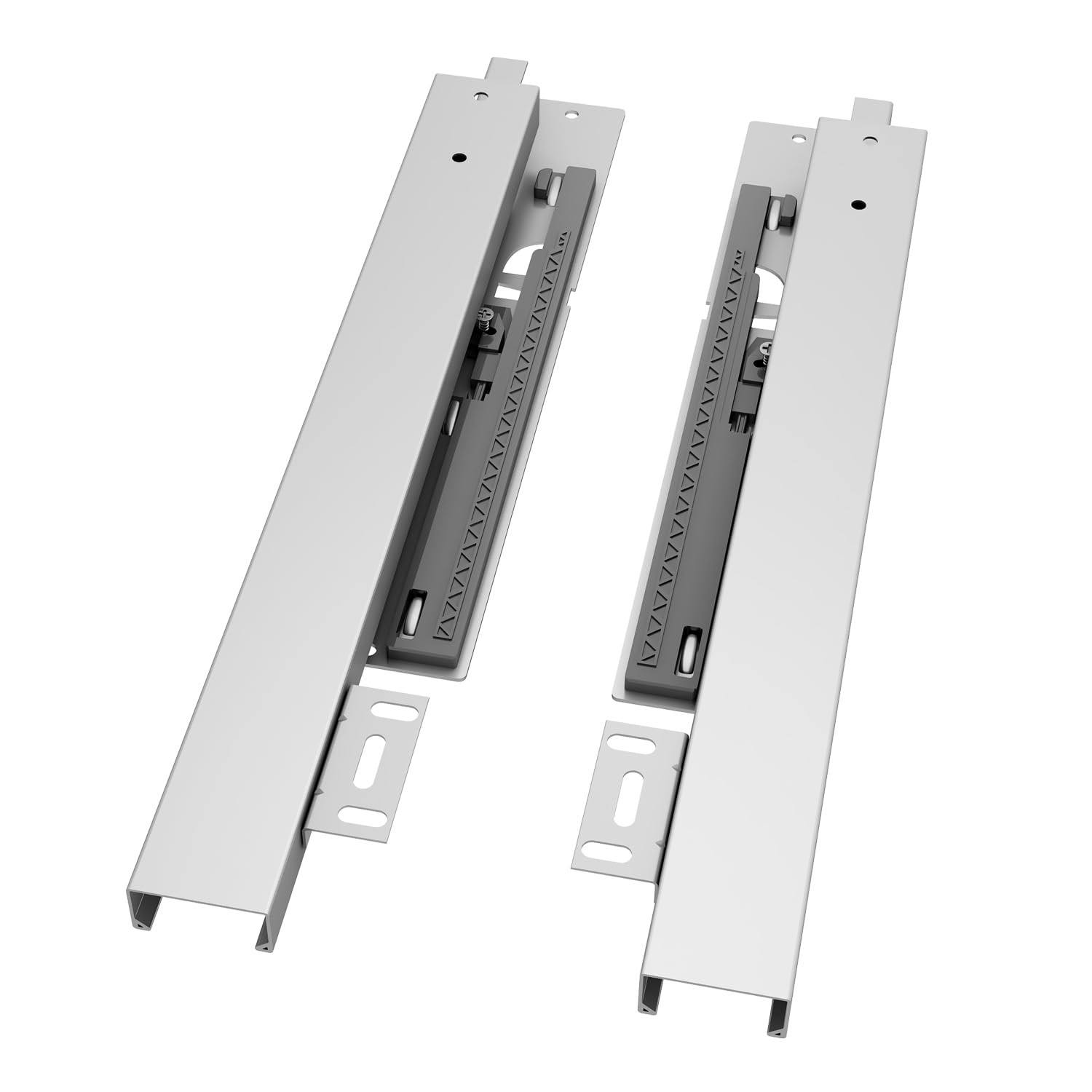 2 Pack 16 Inch Undermount Push To Open Bottom Support Drawer Slide 88 LB