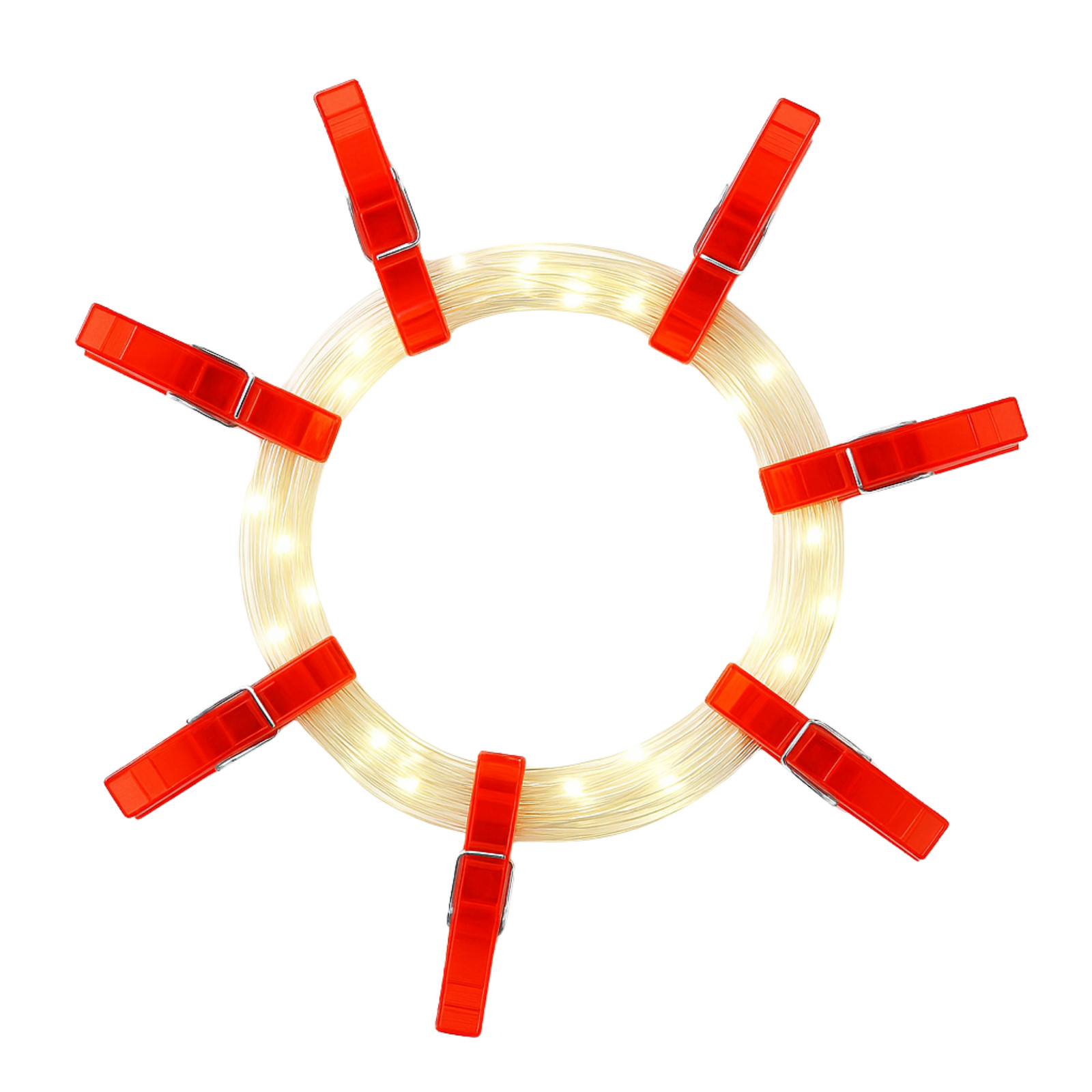 Elegani 3-Pack 36 LED Red Photo Clip String Lights