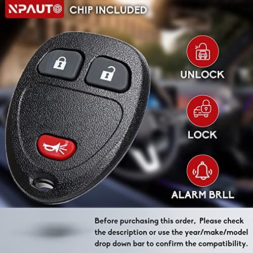2Pcs Key Fob with Ignition Key Replacement for Chevy Silverado 1500 2500