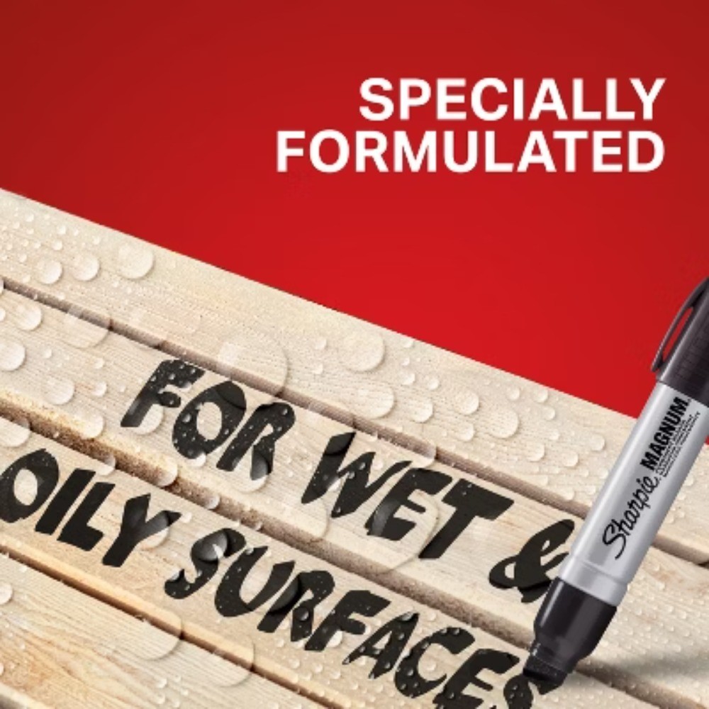 Sharpie Permanent Marker Chisel Tip Black: Bold Point, Quick Drying,