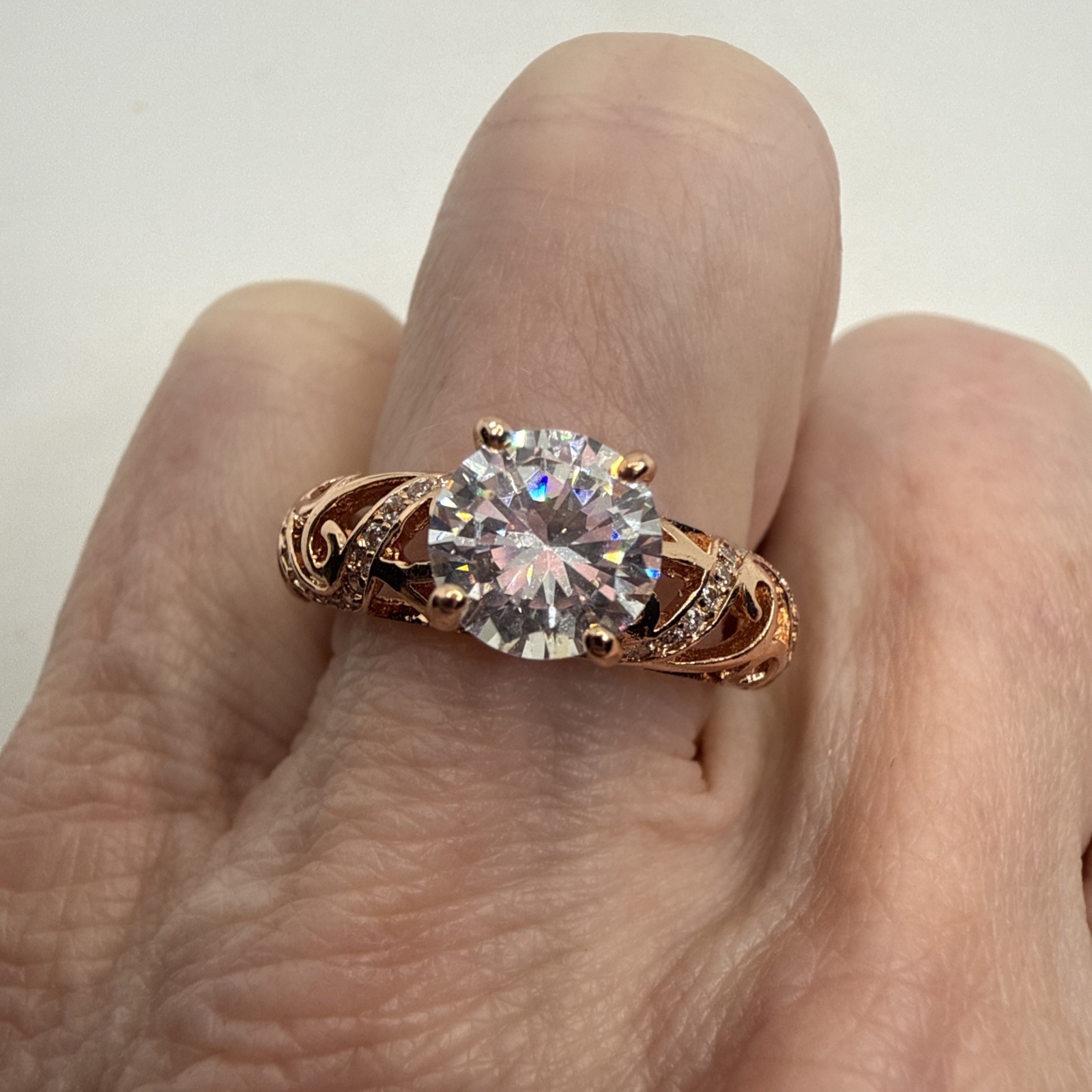 moissanite filigree ring