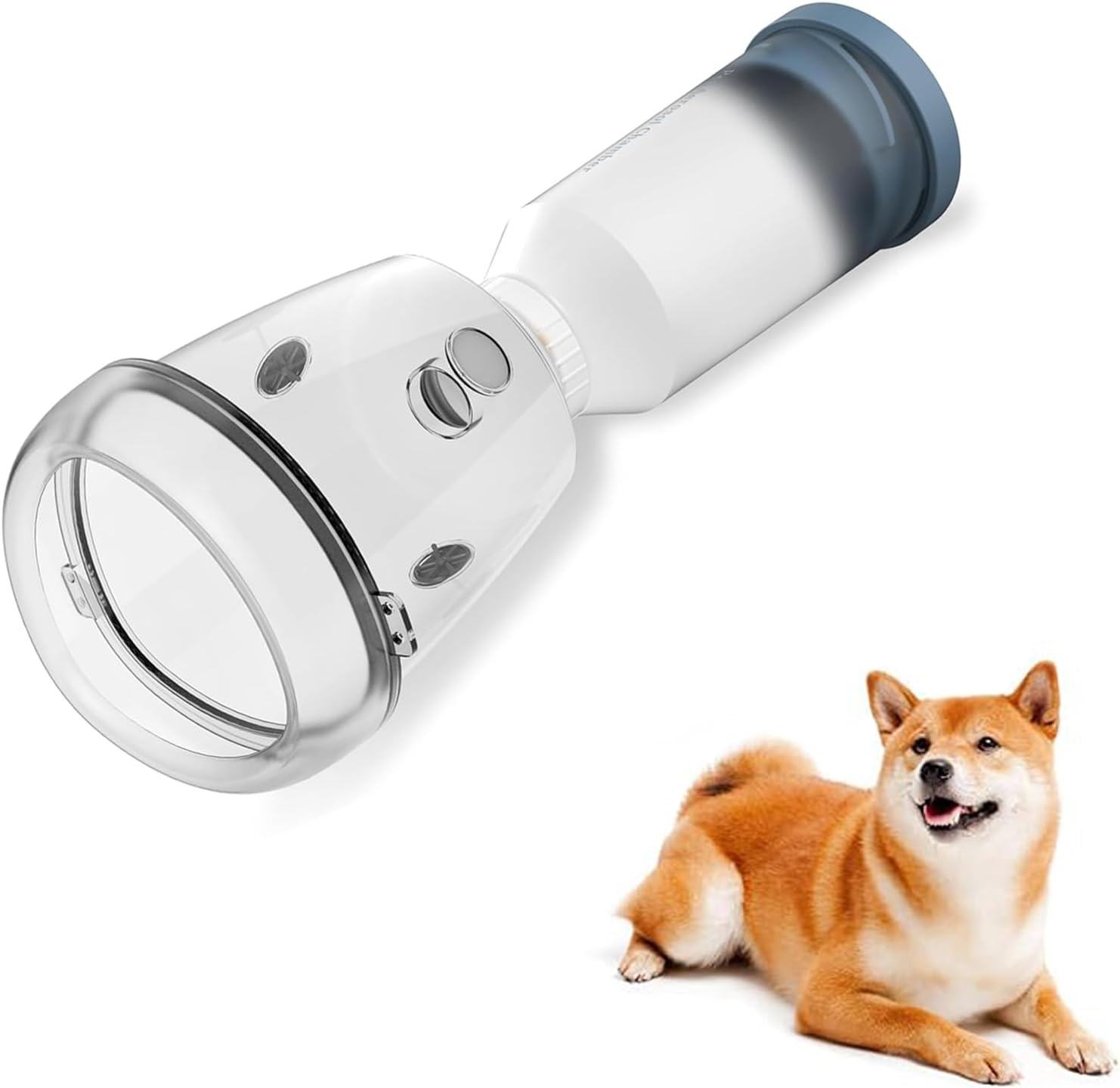Dog Inhaler Spacer, for Medium Dogs, Pet Aerosol Chamber with Silicone Mask for