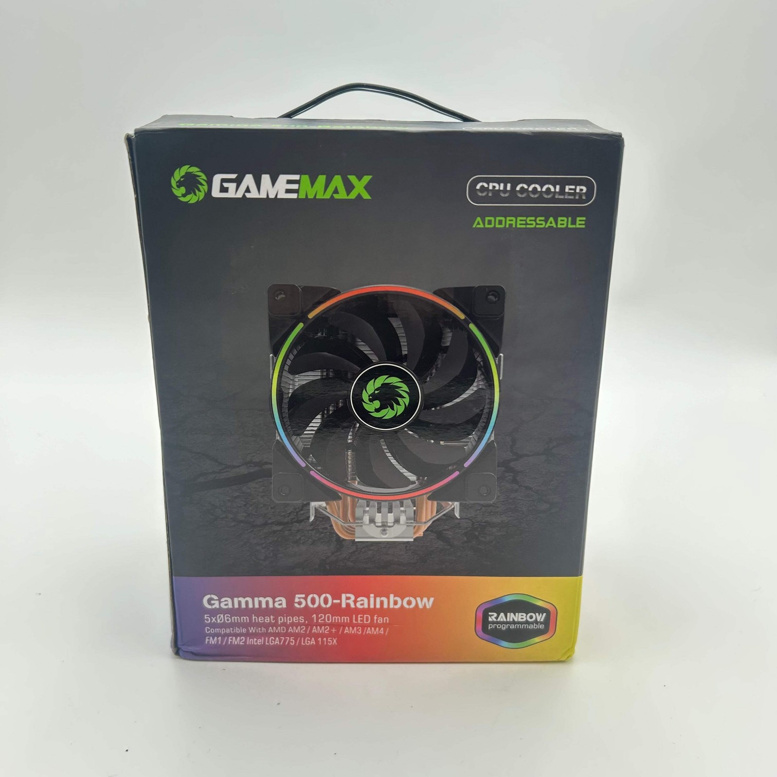 GameMax Gamma 500-Rainbow CPU Cooler Black Used w/ Box