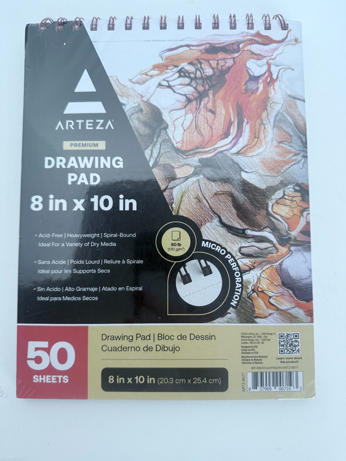Arteza Drawing Pad | 8 x 10 | 50 Sheets