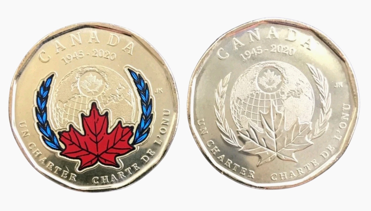 Canada 2020 75th UN United Nations Charter BU UNC Loonie Set!!