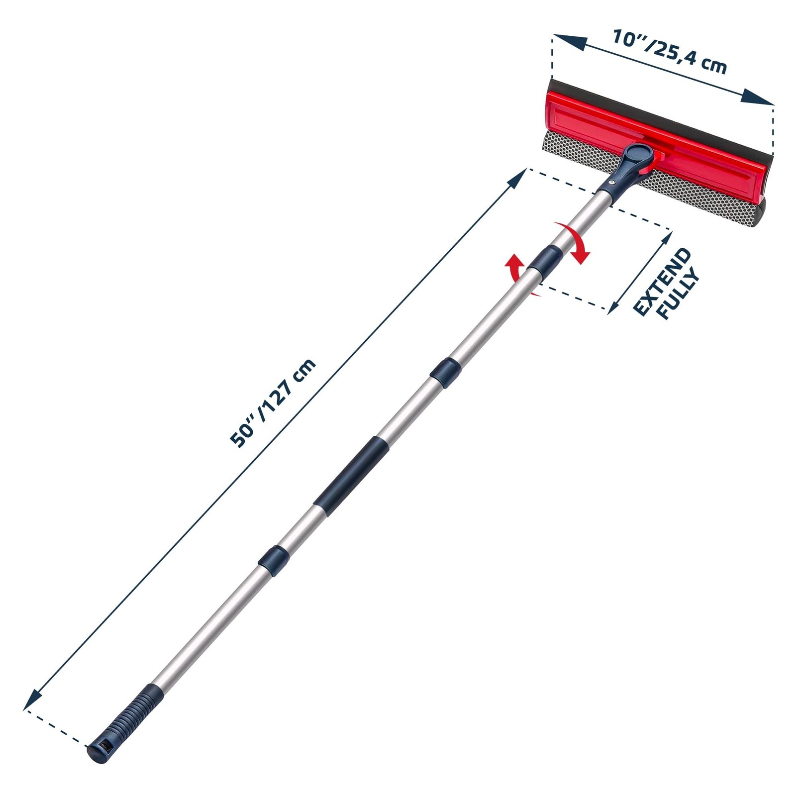DSV Standard Professional Window Squeegee | 2-in-1 Window Cleaner Sponge and ...