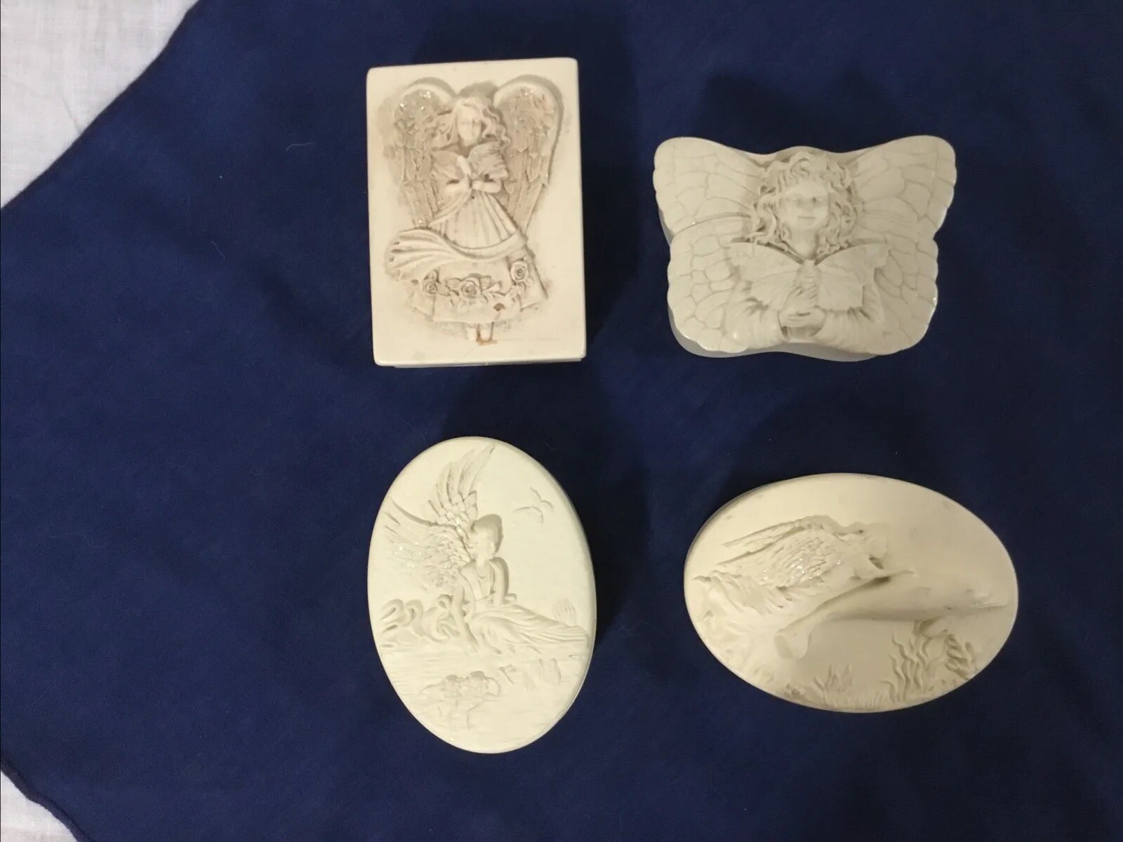 LOT OF 4 Angelstar Trinket Boxes. Variety of scene's-