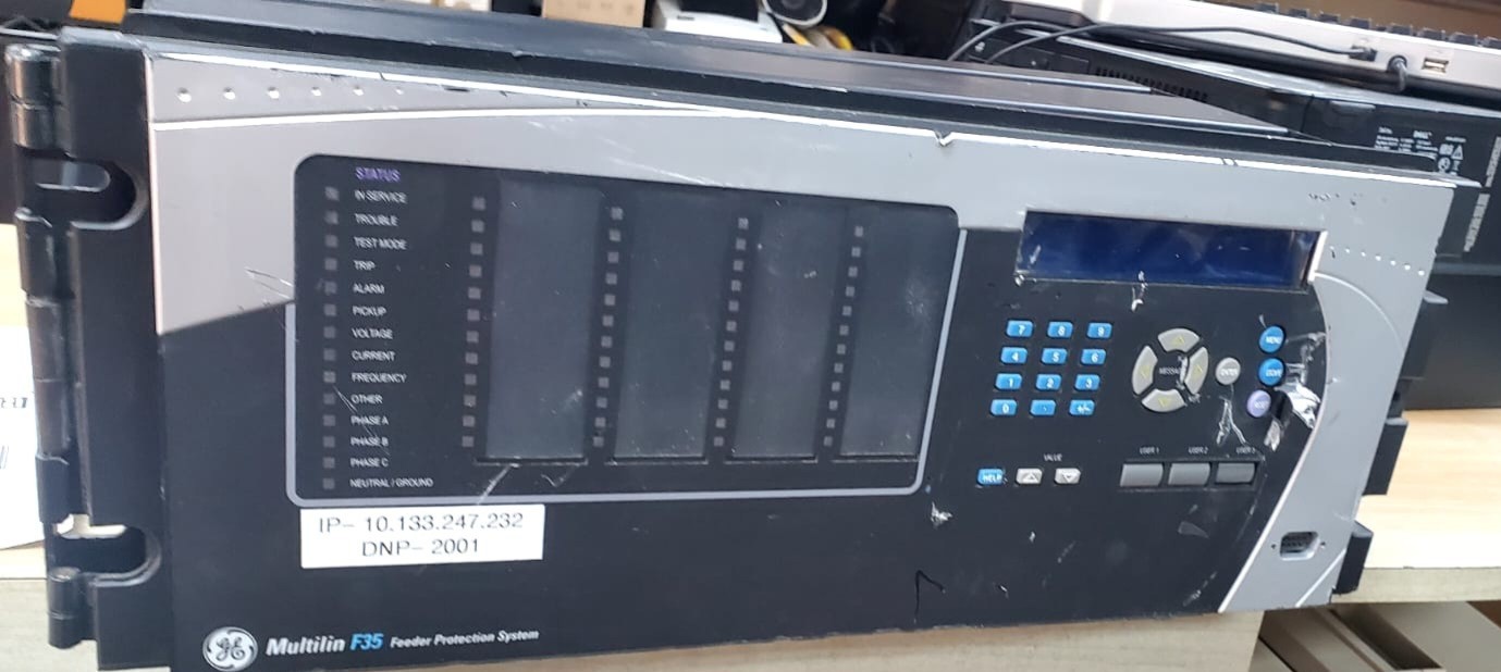 GE Multilin F35  LINE DISTANCE PROTECTION RELAY With Rack And Cards