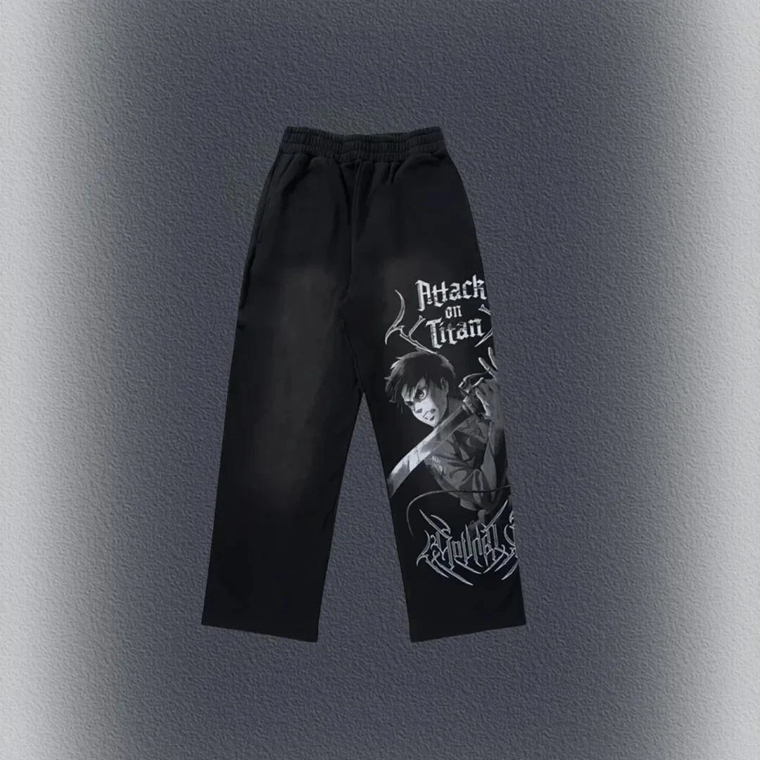 New YoungLA Anime Graphic Baggy Jogger Sweatpants Streetwear Unisex Track Pants