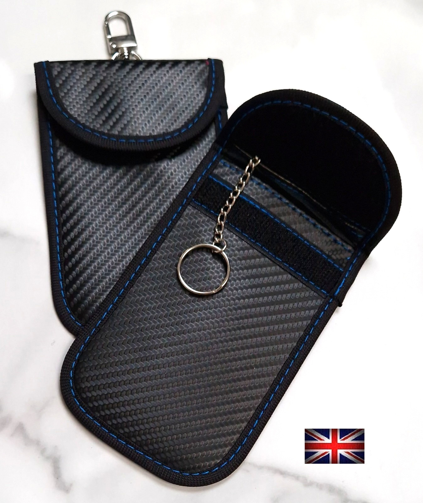 2 x Car Key Signal Block Case Faraday Cage Fob Pouch RFID Blocking Bag
