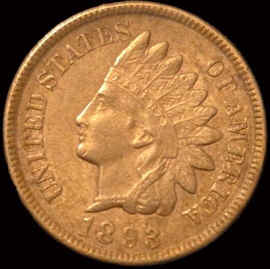 1893 Indian Head Cent - Lightly Circulated RED/BROWN - FREE SHIPPING