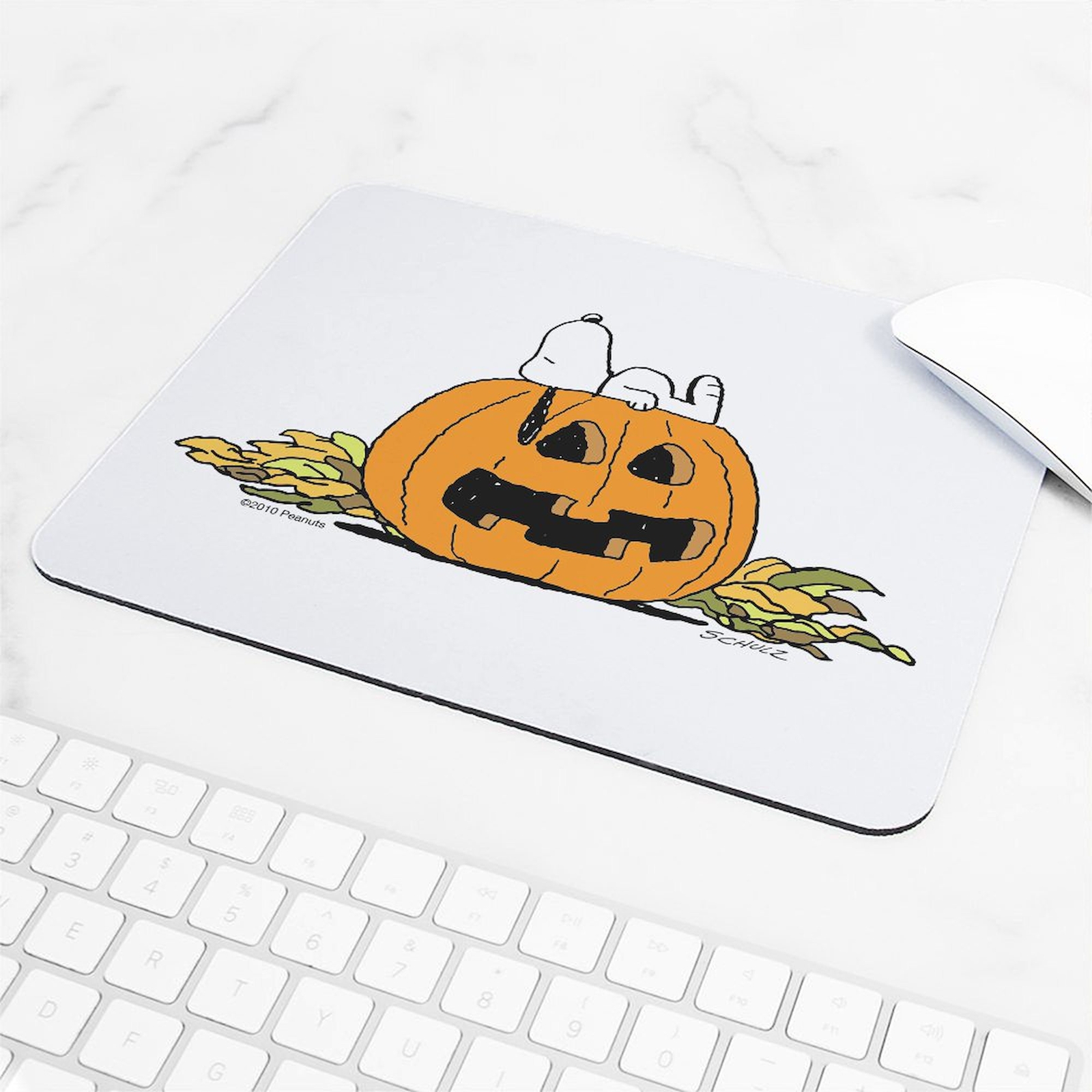 CafePress Pumpkin Patch Lounger Mousepad (470977733)