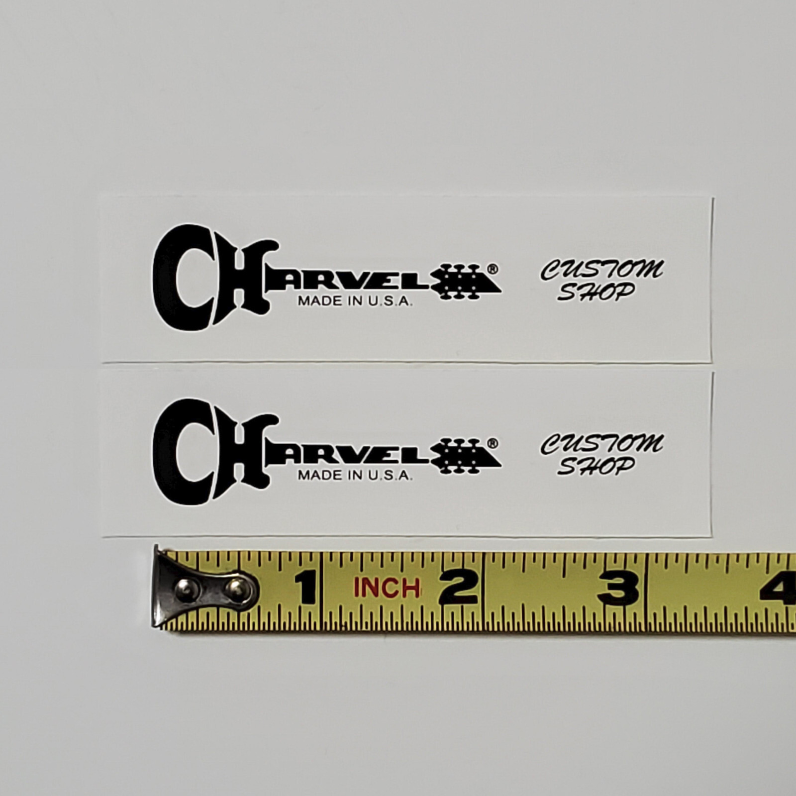 Charvel Made In USA Custom Waterslide Guitar Neck Headstock Decals (Set of 2)