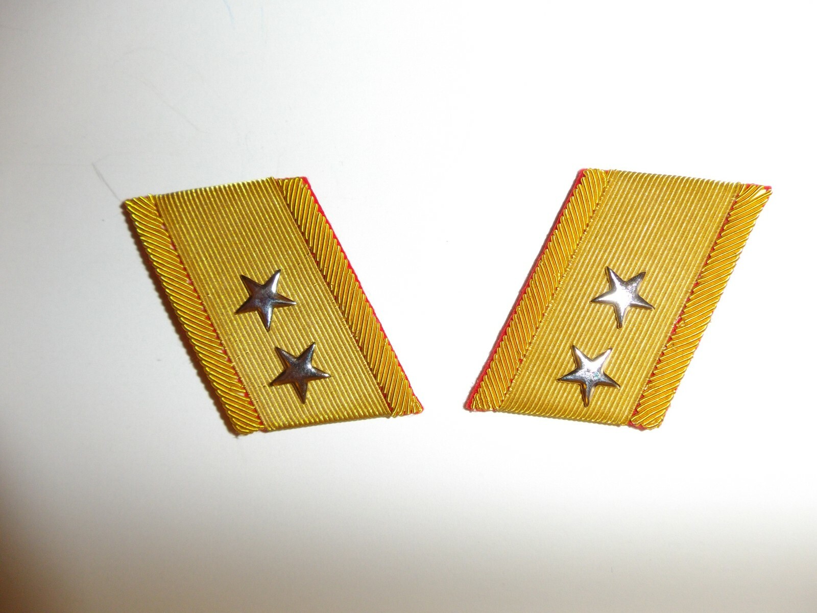 e3663p WW2 Japan Japanese Army Rank Lieutenant General 2 star pair R17D