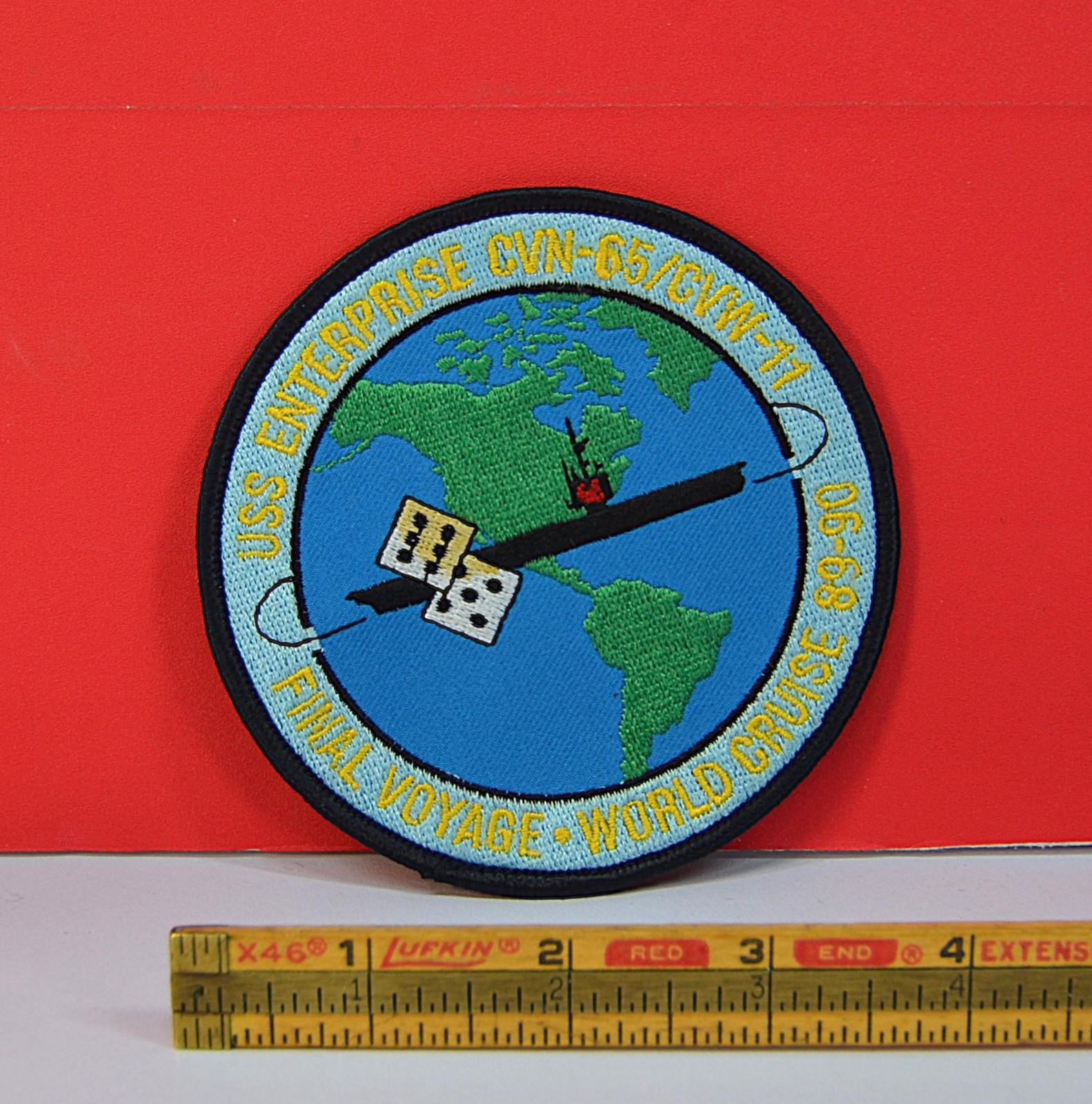 US NAVY USS ENTERPRISE 'Military Sew On Patch' FINAL VOYAGE CVN-65/CVW-11 'NEW'