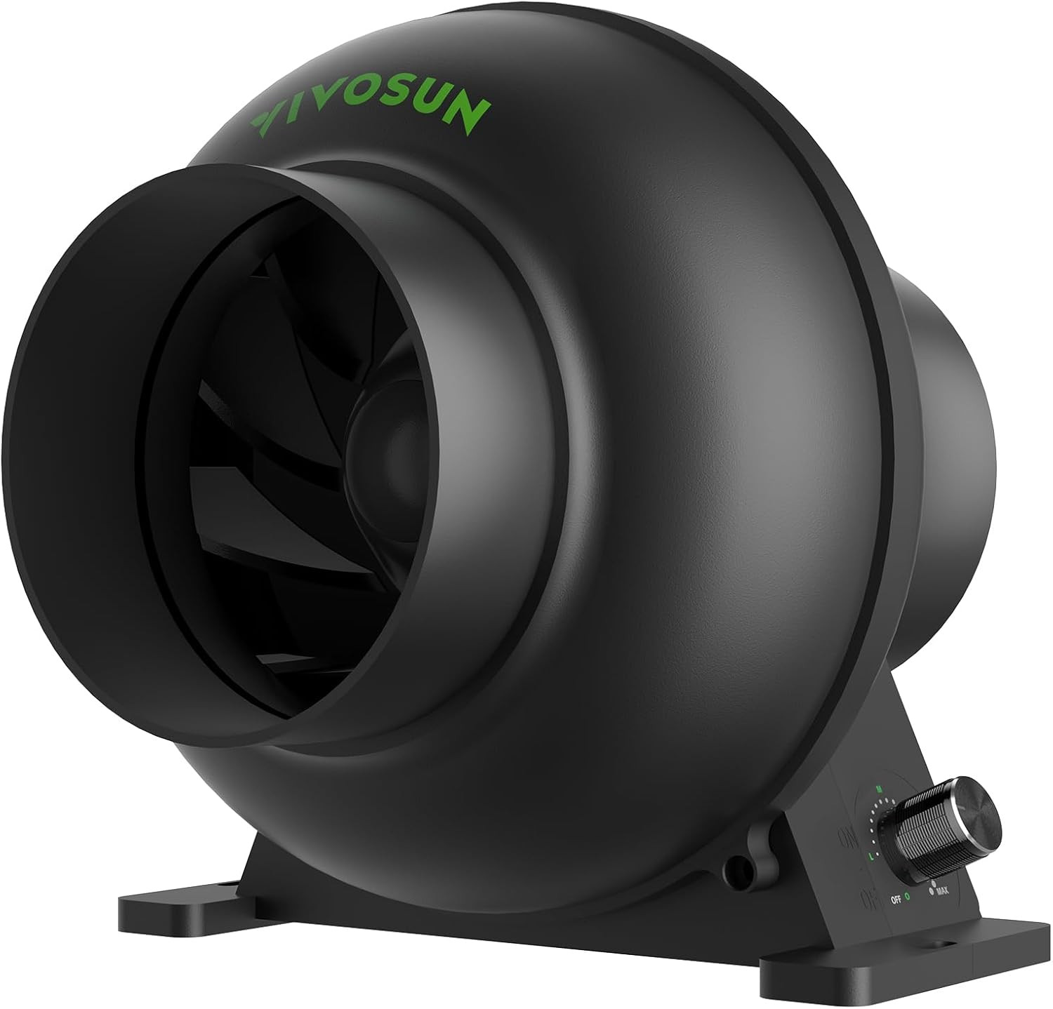 M4 4-Inch Inline Duct Fan, 195 CFM Ventilation Fan with EC Motor, Adjustable Spe