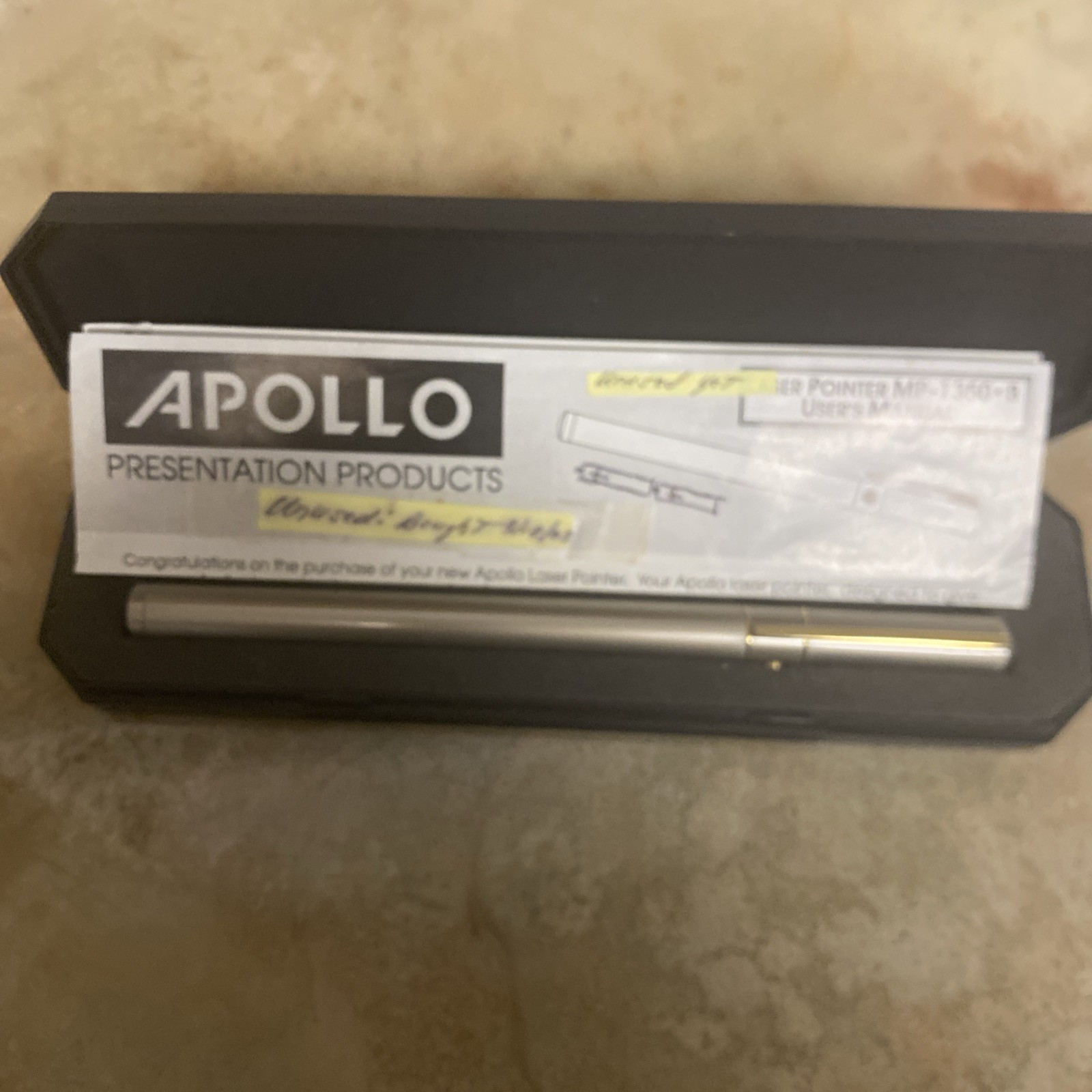Apollo MP‑1350 Class II Red Laser Pointer Pen w/ Case & Manual Tested Working