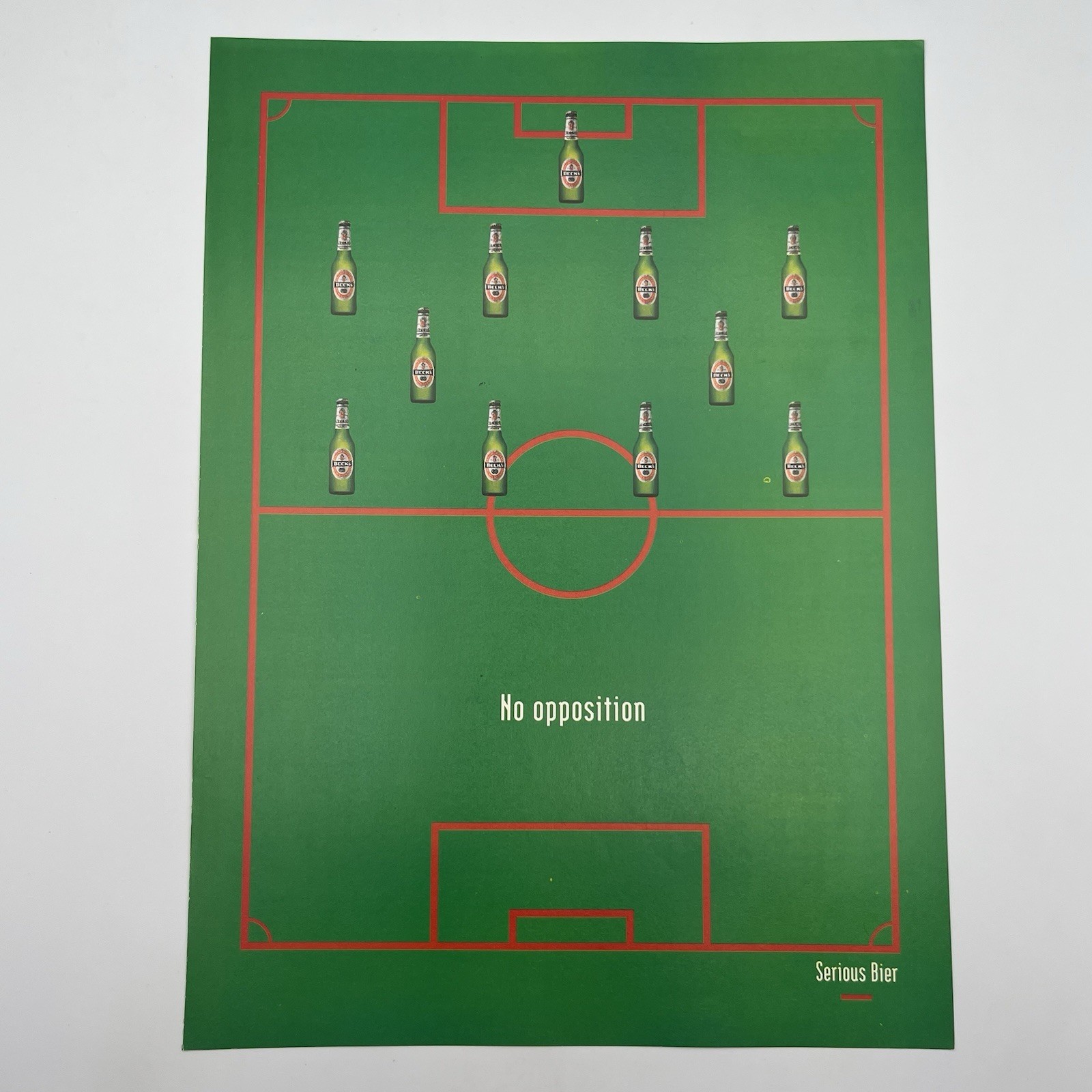Becks Beer 1997 Vintage UK Print Ad 8.5"x12" AD ONLY No Opposition serious Bier
