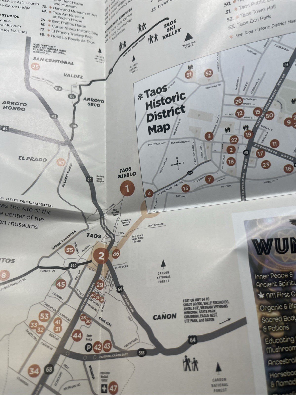 Taos & Area Map 2026