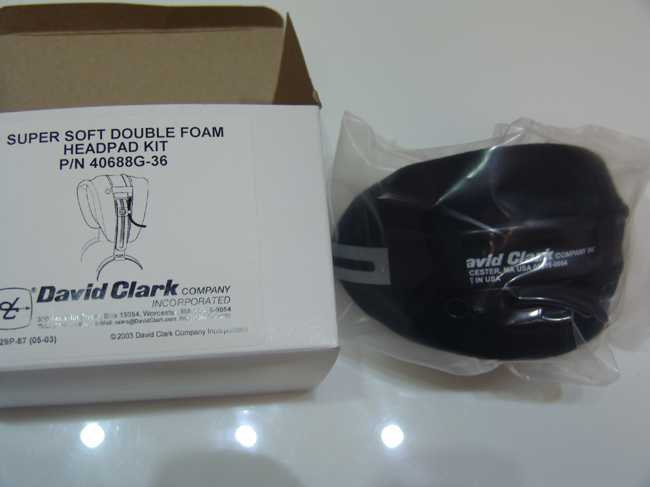 GENUINE DAVID CLARK Super-Soft Double Foam Head Pad Kit 40688G-36