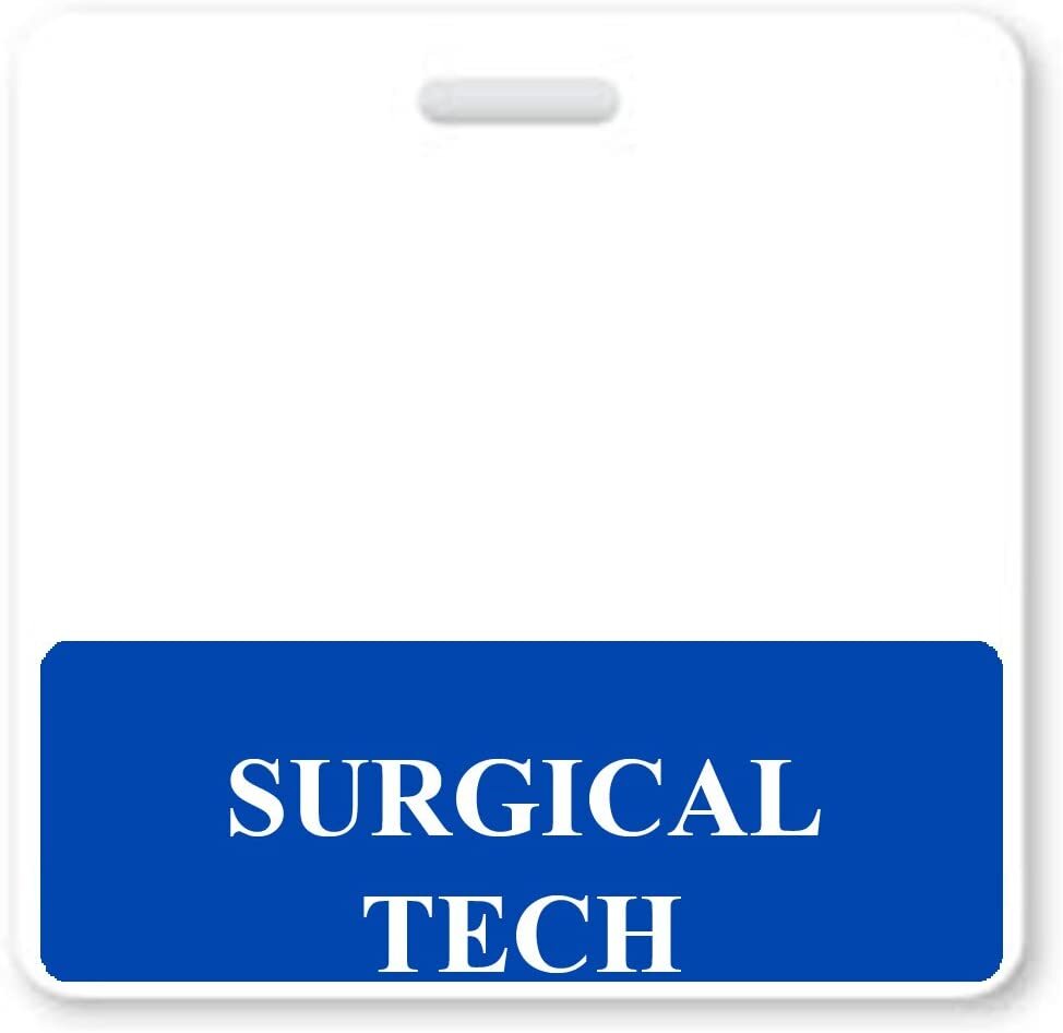 SURGICAL TECH Badge Buddies - Horizontal - ID Card Buddy for Surgery Technicians
