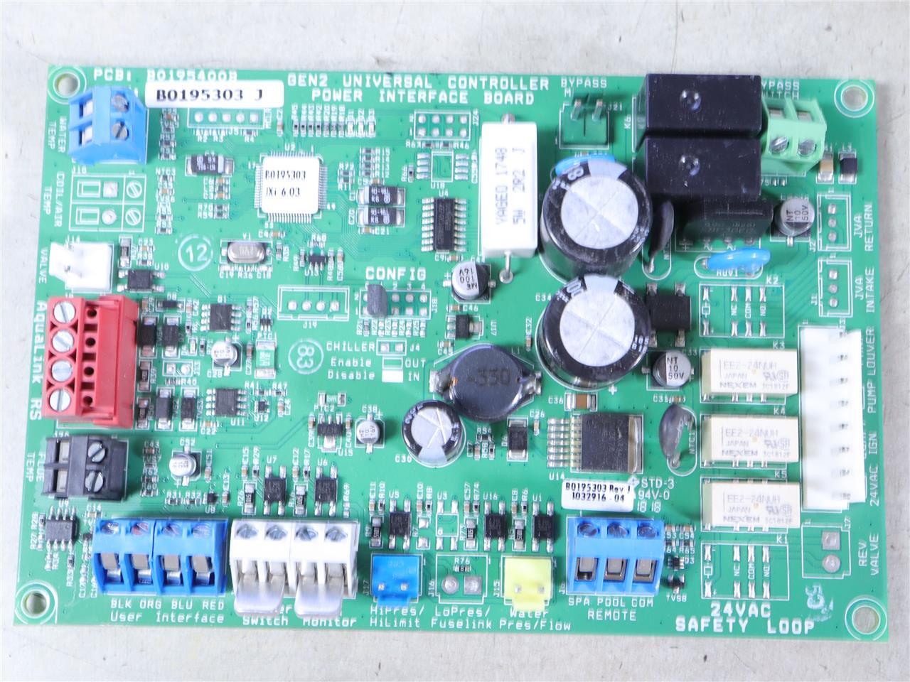 JANDY B0195400B Pool/Spa Heater Controller Power Circuit Board B0195303J JXi6.03