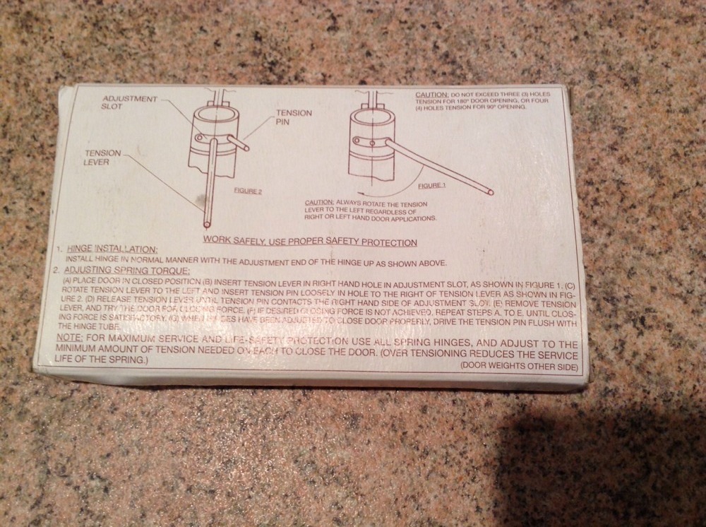 Bommer Heavy Duty 4,5x4,5 Spring Tension Hinges-2pcs