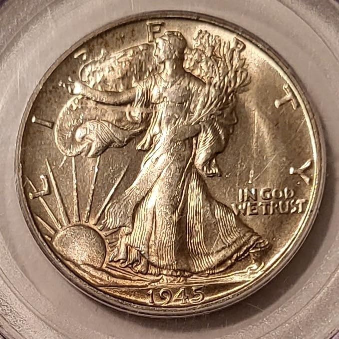 1945 S Walking Liberty Half Dollar MS63 PCGS Light Toning