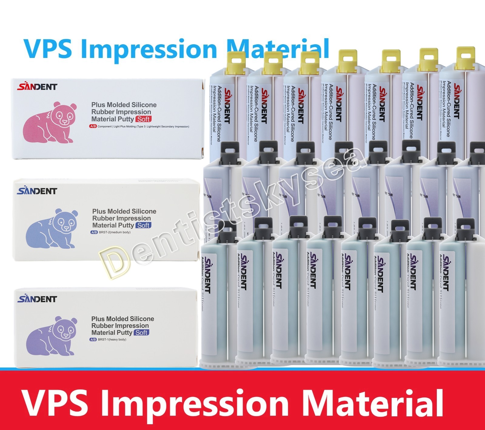 LIGHT BODY VPS PVS Dental Impression Material REGULAR Set 50ML Cartridge