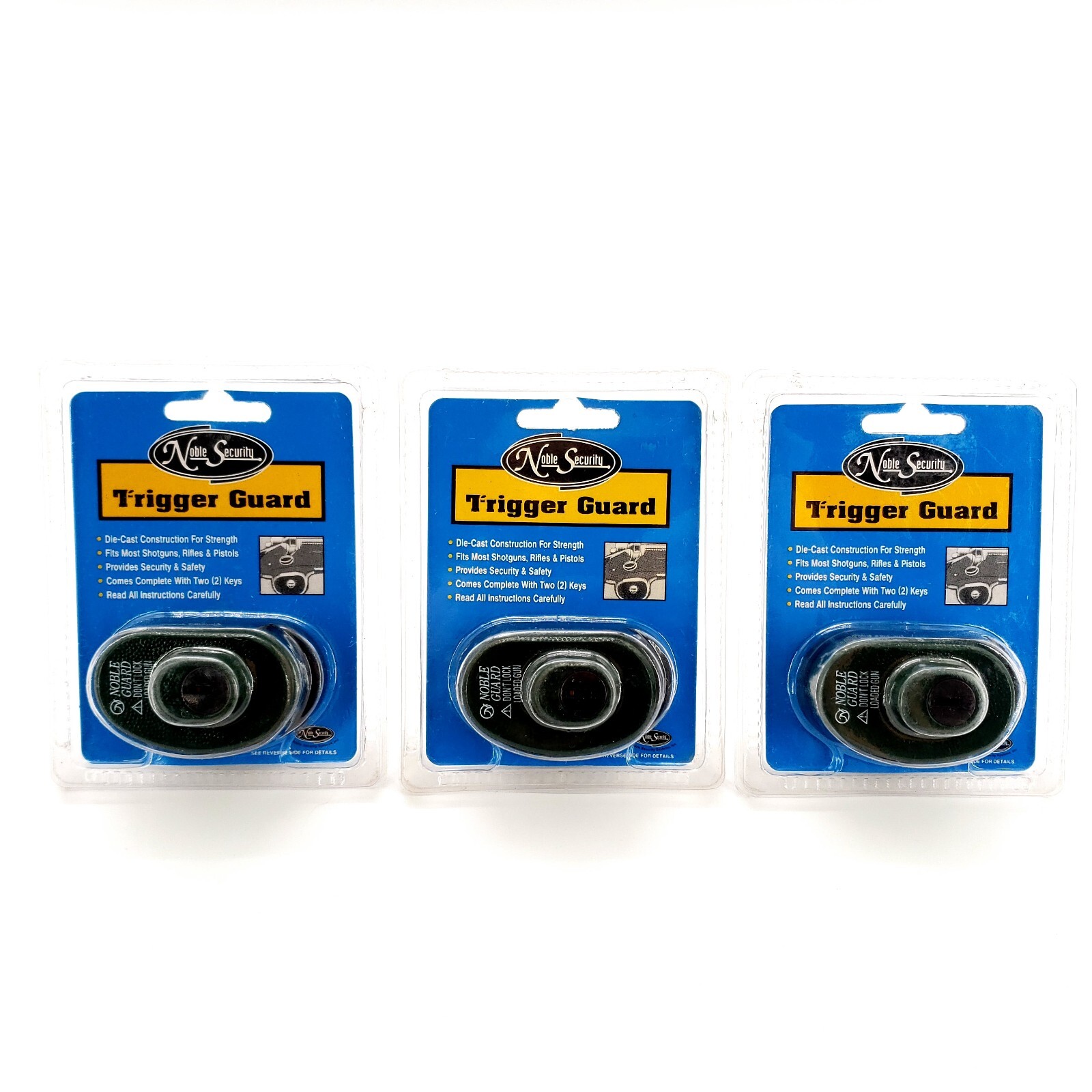 Noble Security Keyed Gun Trigger Lock Lot Of 3 Brand New Sealed