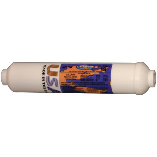 Omnipure K2333-JJ Inline Carbon Water Filter 1/4 Quick Connect