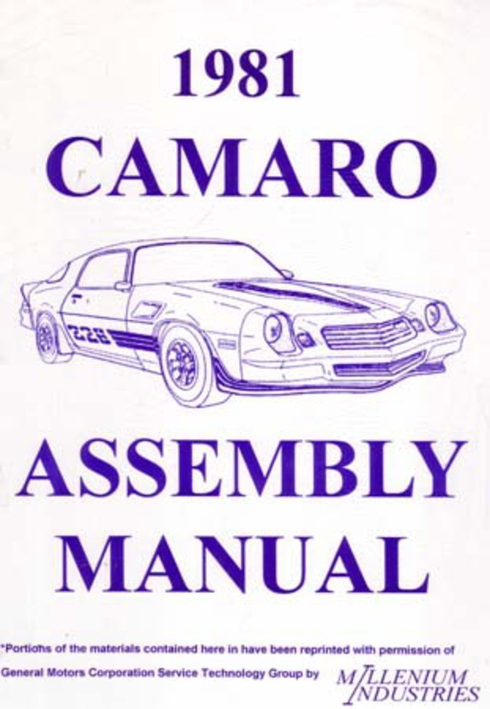 1981 Chevrolet Camaro Factory Assembly Manual
