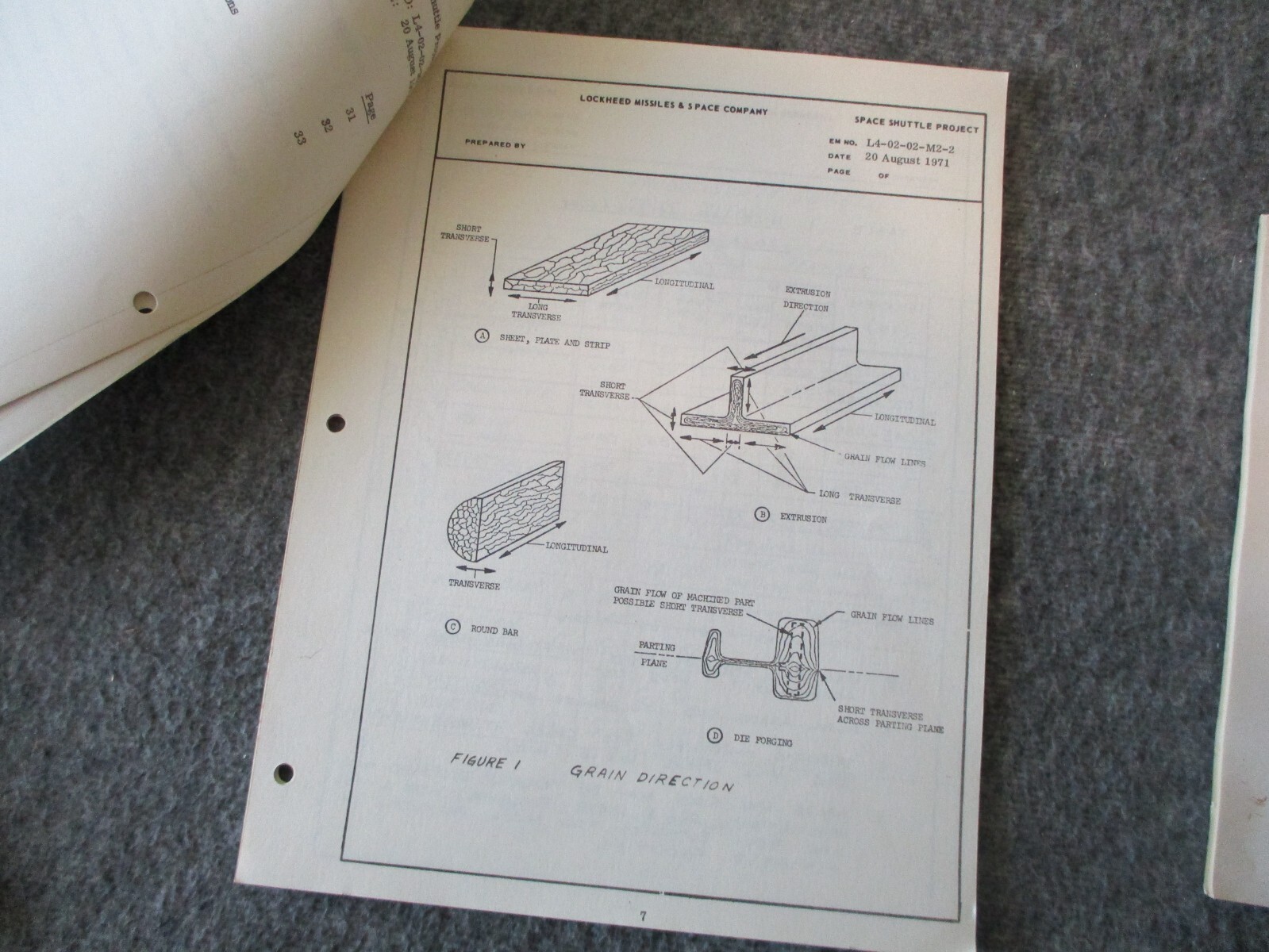 NASA SPACE SHUTTLE/VEHICLE SPECS METALS/MATERIALS/TESTING REPORTS/RESULTS 71-73