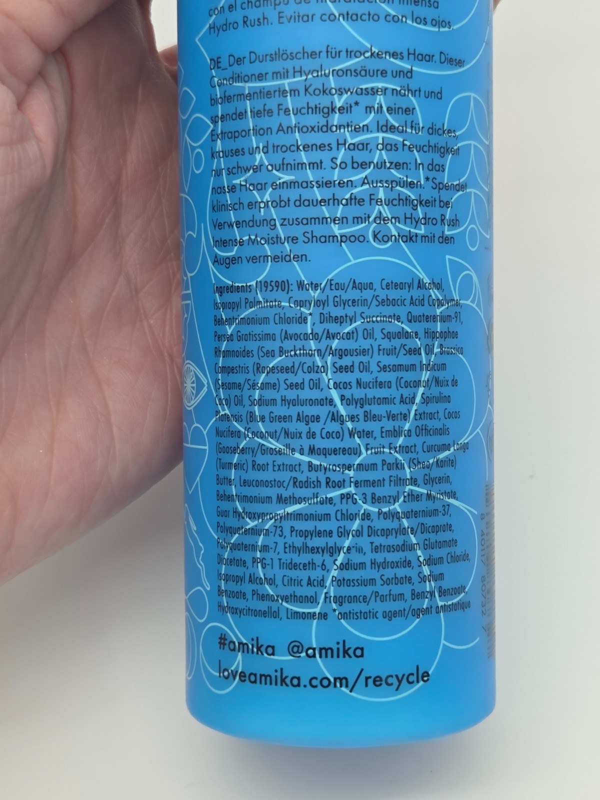Amika Hydro Rush Shampoo & Conditioner Duo - 9.2 Fl. Oz - Intense Moisturizing