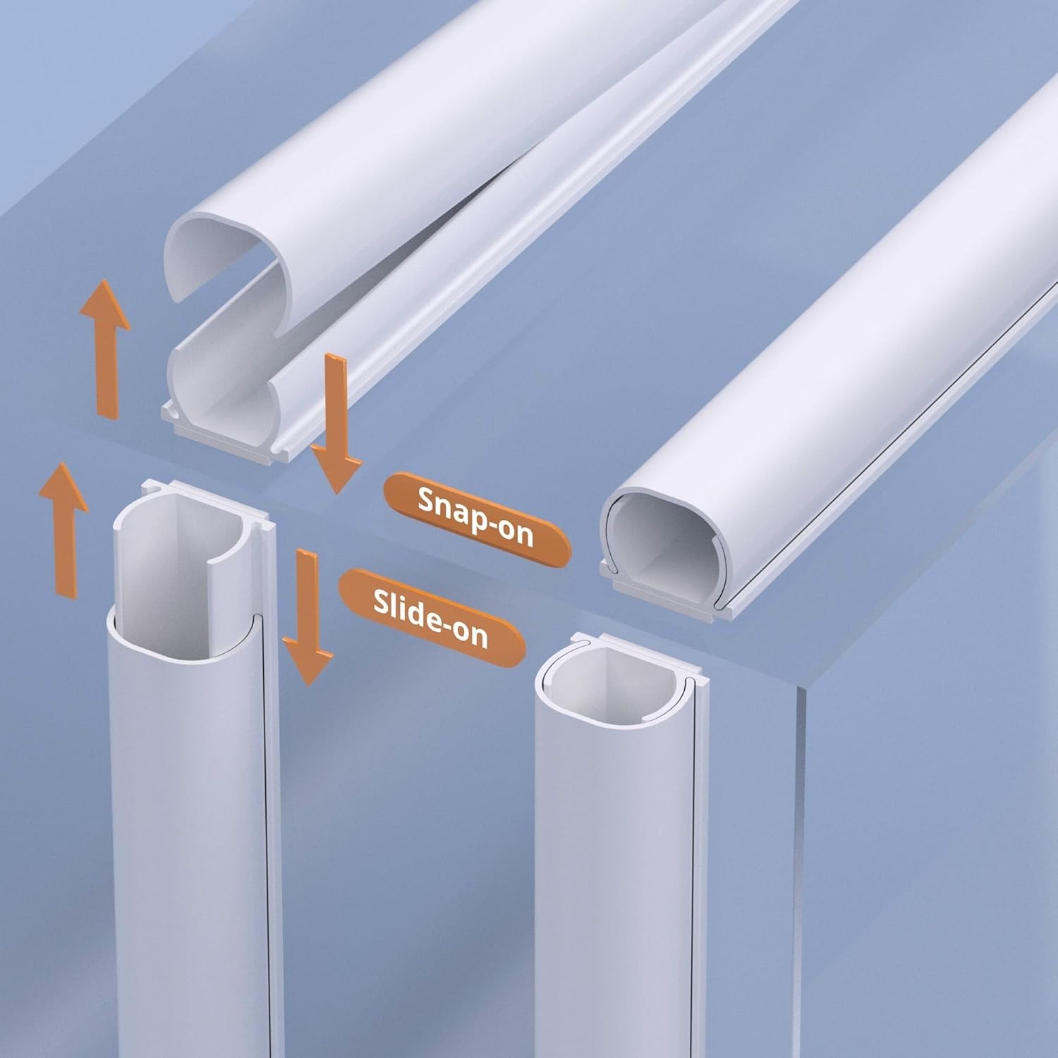 Stylish 85in Paintable Cord Hider - Perfect for Hiding Cables Responsibly