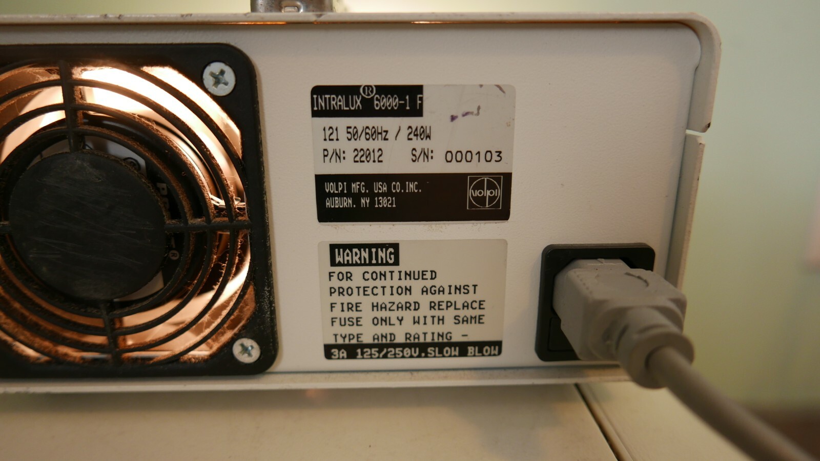 Intrulux 6000-1-F Pn 22012 Microscope Illuminator Light Source