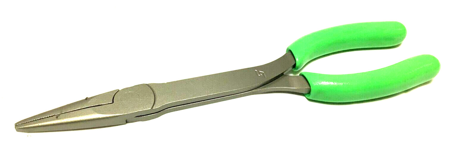 New Snap-on™ 908CF 9" Long Stork Needle Nose Pliers Green Vinyl Grip