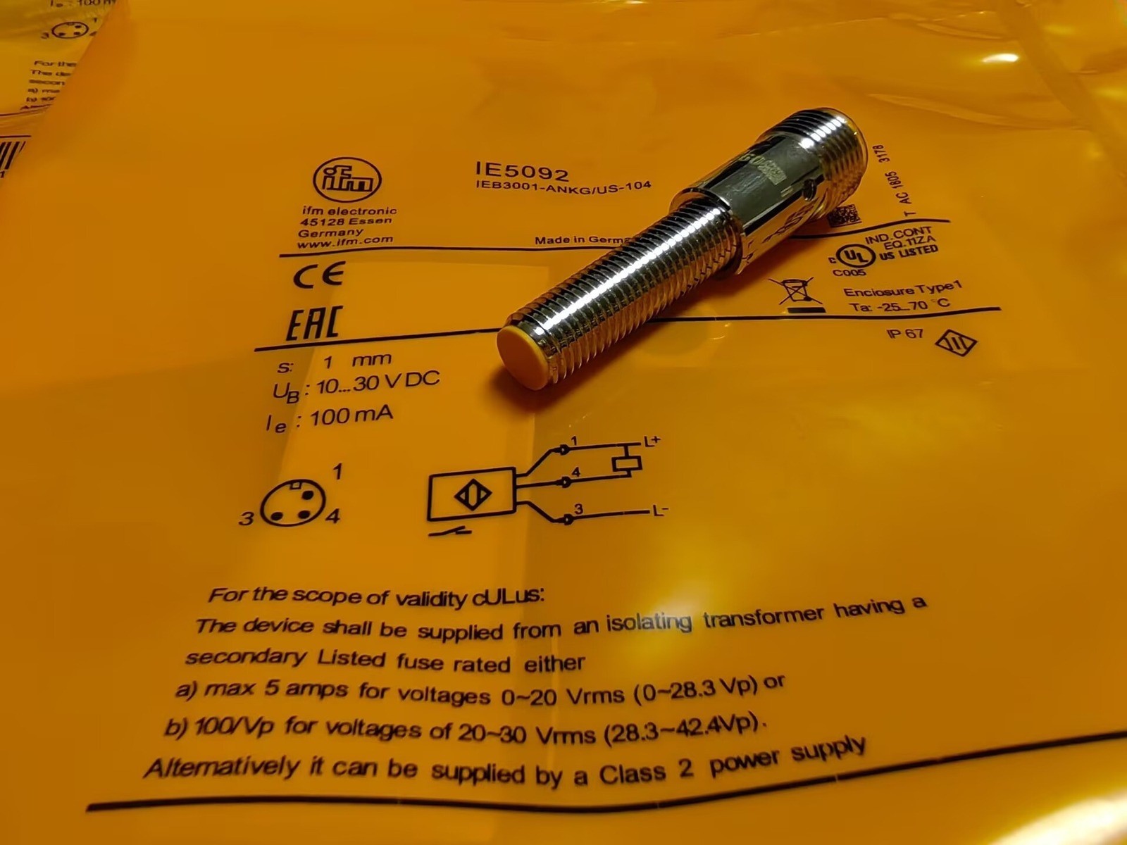 IFM IE5092 For Proximity Sensor 10...30 DC Original quality goods