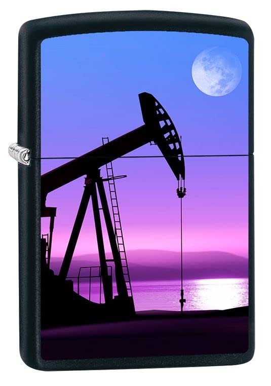 Zippo Lighter- Oil Pumps Black Matte Windproof Lighter Z5109