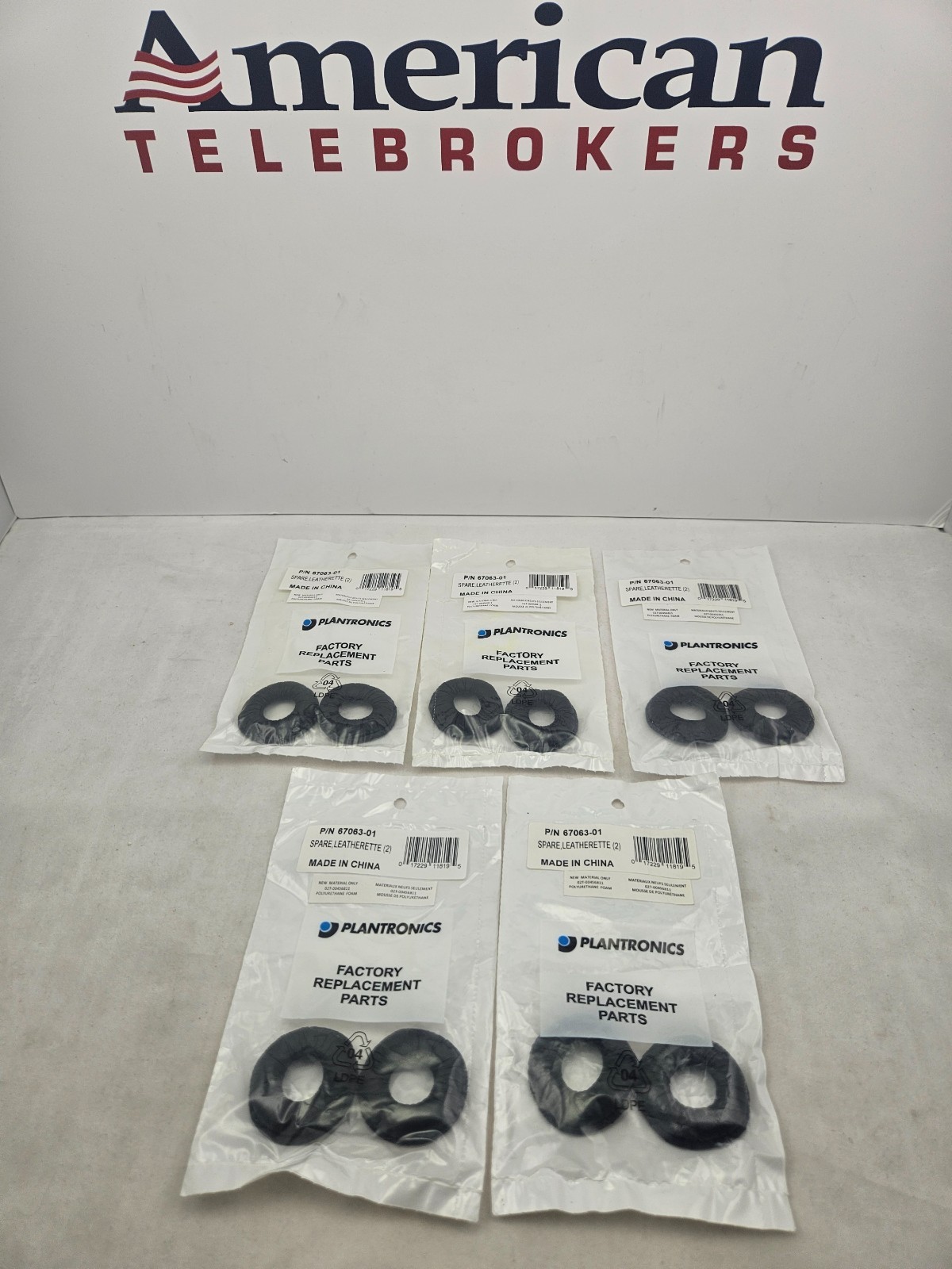 Plantronics PN# 67063-01 Spare Leatherette for Mitel 50005712 (51304364) 5 packs