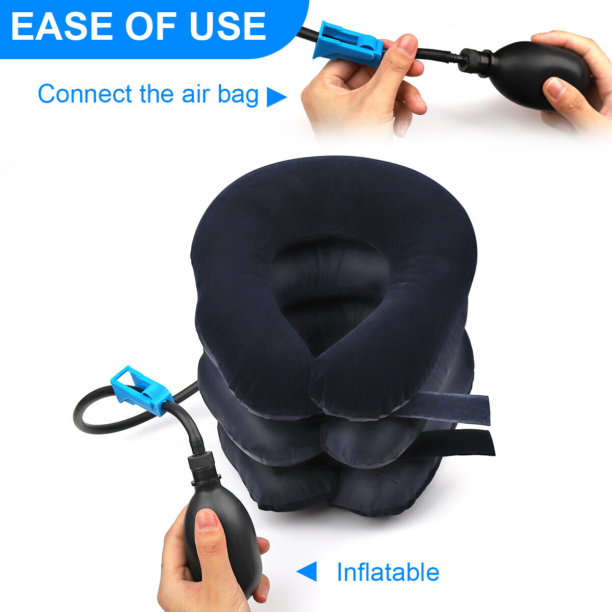 🔥🔥🔥Cervical Neck Traction Device Inflatable & Adjustable Neck Stretcher Neck
