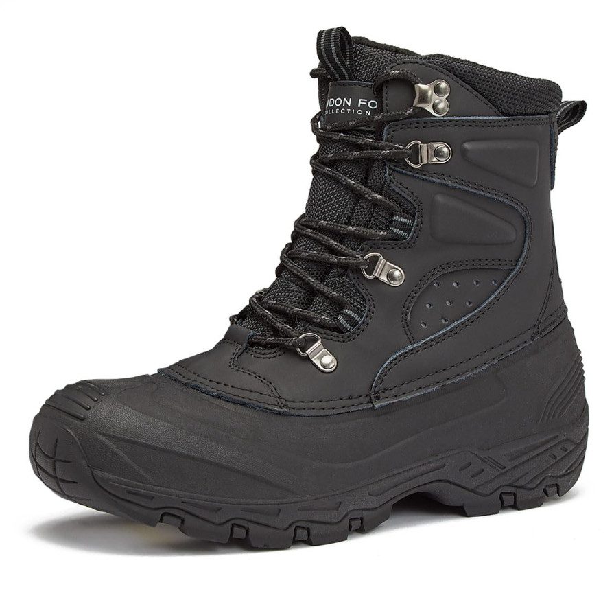 LONDON FOG Breckenridge Waterproof Leather Insulated Mens Winter Boots