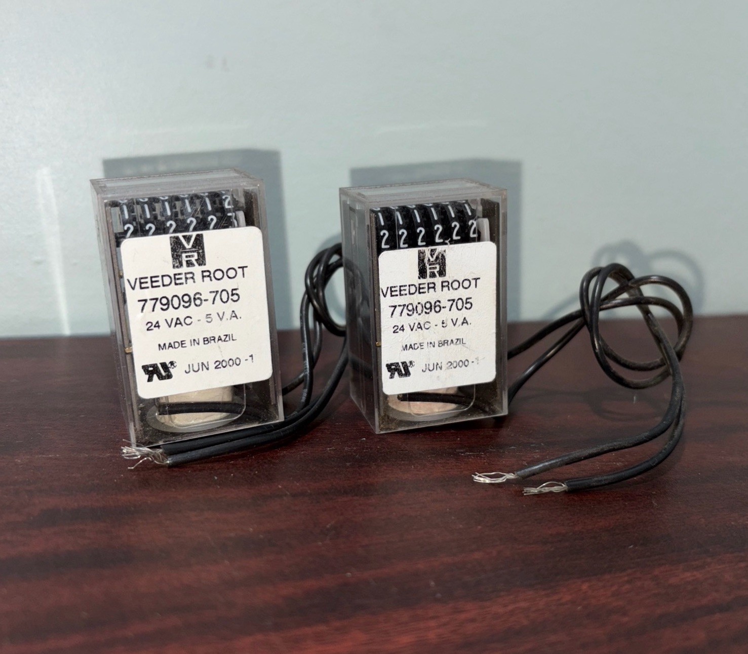 Lot of 2 NEW VEEDER ROOT 779096-705 24vac Mech COUNTER Slot Machine Brand New