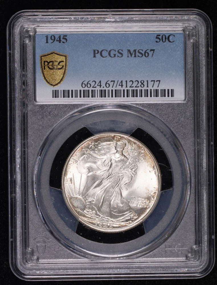 1945 P Half Dollars Liberty Walking PCGS MS-67