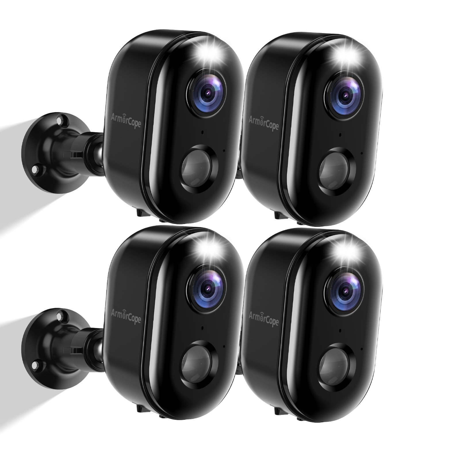Armorcope Security Cameras Wireless Outdoor, Battery Powered 2k Color 4 PACK