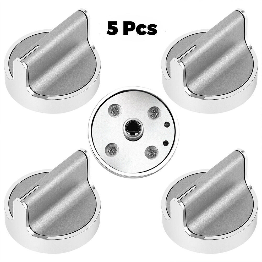 5pcs Gas Cooktop Range of W10594481 Stove Control Knob for Gas Cooktop Stove USA