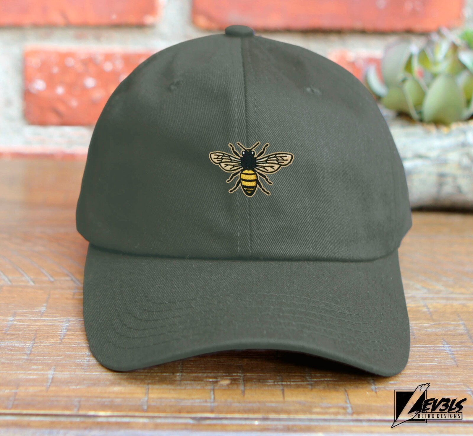 HONEY BEE DAD HAT EMBROIDERED BASEBALL CAP QUEEN BEE ADJUSTABLE BACK BUCKLE CAP