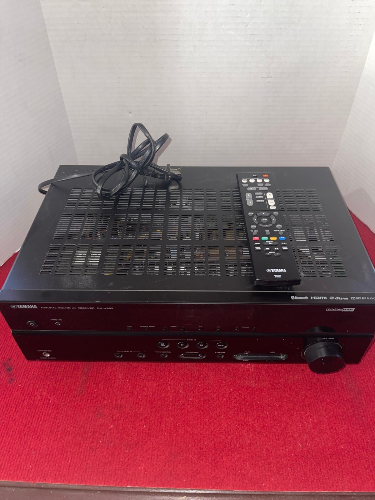 Yamaha RX-V383 5.1 Channel HDMI Home Theater Receiver Tested W/Remote Bundle